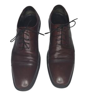 Johnston & Murphy Novick Brown Cap Toe Lace Up Shoes